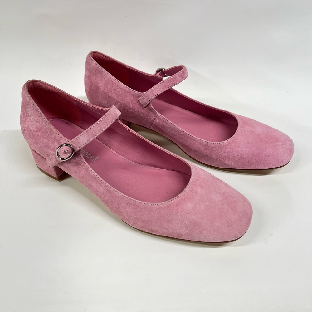 Jeffrey Campbell Pink Suede Mary Jane Heels - Picture 3 of 12